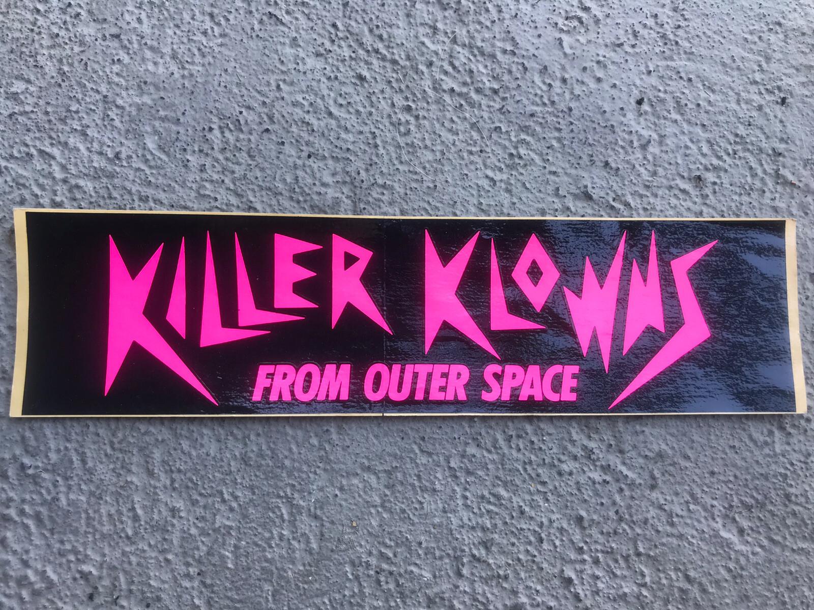 KILLER KLOWNS FROM OUTER SPACE RARE 1988 PROMOTIONAL BUMPER STICKER