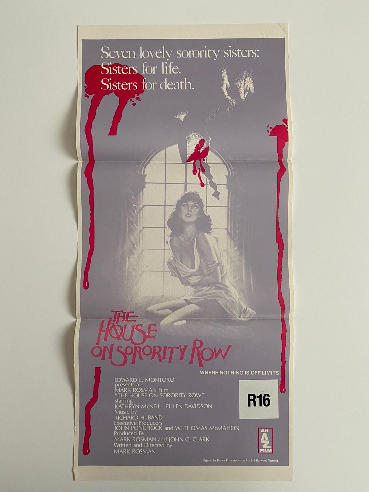 The House on Sorority Row [Australian Daybill Movie Poster] 1982 Horror VGC