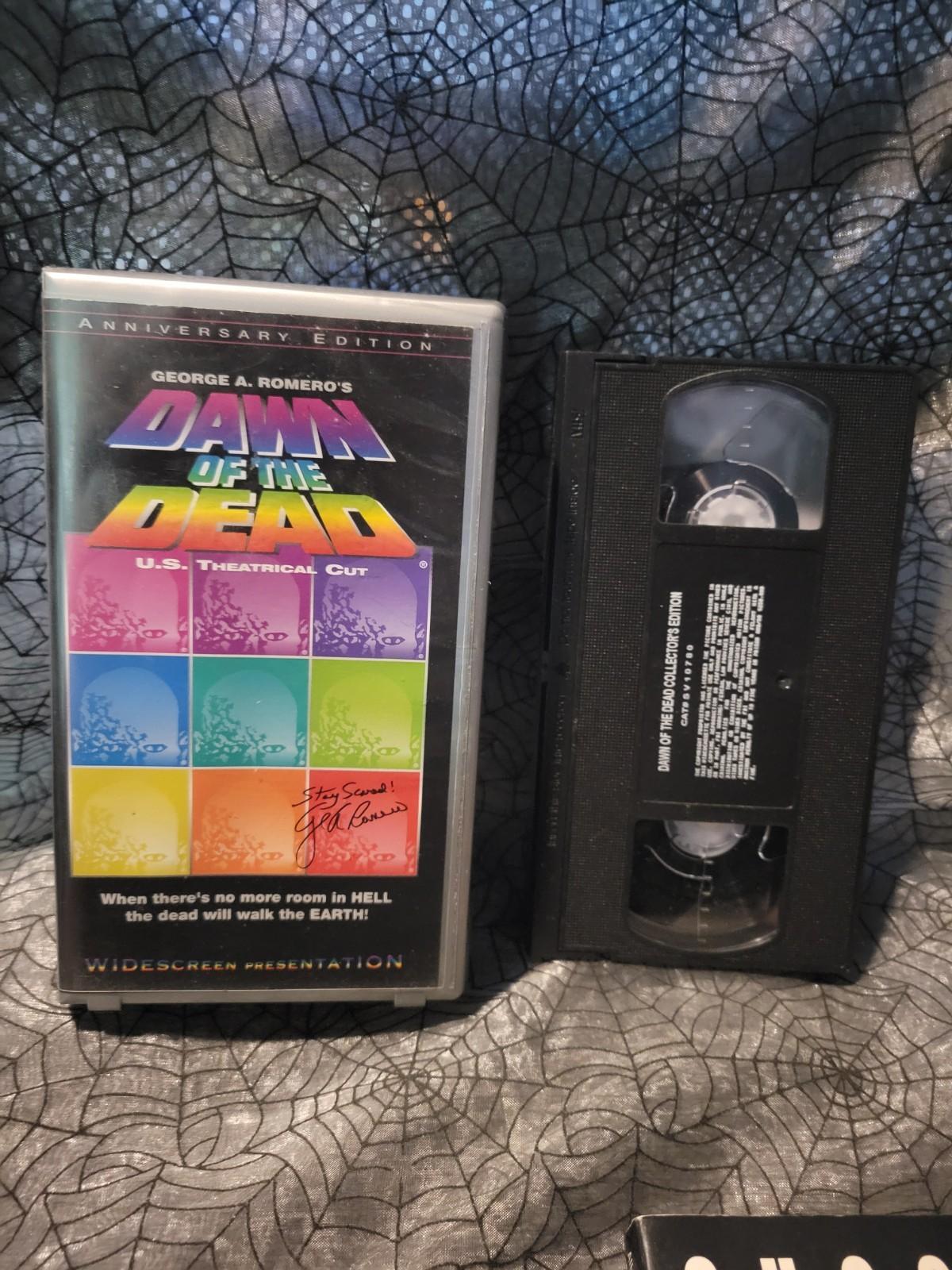 DAWN OF THE DEAD 1978 GREY CLAMSHELL ANNIVERSARY EDITION WIDESCREEN VHS Tape