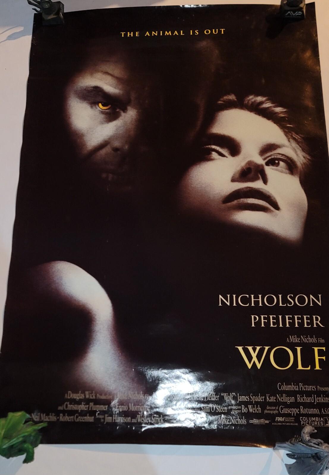 WOLF Original One Sheet DS/Rolled Movie Poster - 1994 - NICHOLSON PFEIFFER