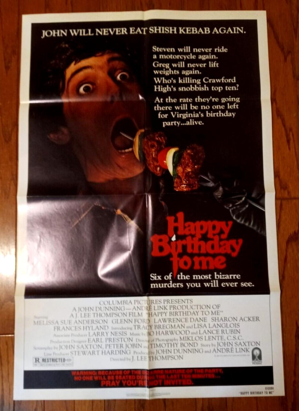 HAPPY BIRTHDAY TO ME (1981) 27x41 Folded Original One Sheet Movie Poster
