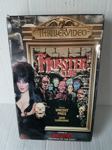 VINTAGE RARE ELVIRA MISTRESS OF THE DARK THRILLER VIDEO VHS THE MONSTER CLUB IN
