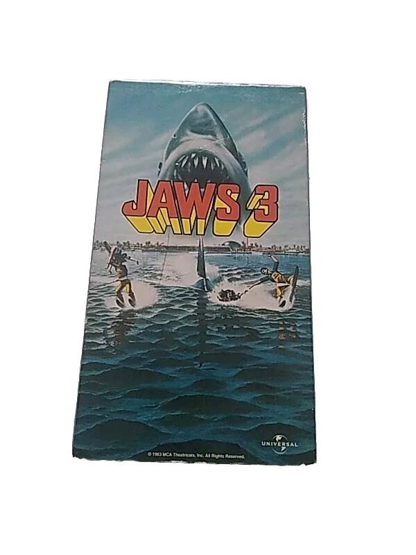 JAWS 3 MCA 1983 RARE HORROR SHARK VHS DENNIS QUAID STEREO ORIGINAL