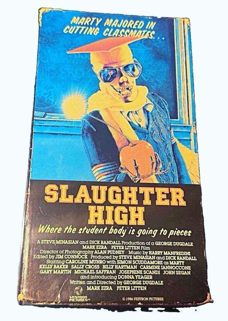 Slaughter High VHS Rare Unrated Edition Horror Halloween Good Box