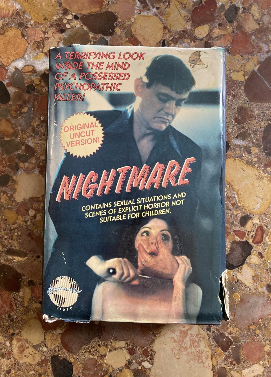 NIGHTMARE Continental Video Big Box VHS Tape Horror Cult Rare NTSC Collectible