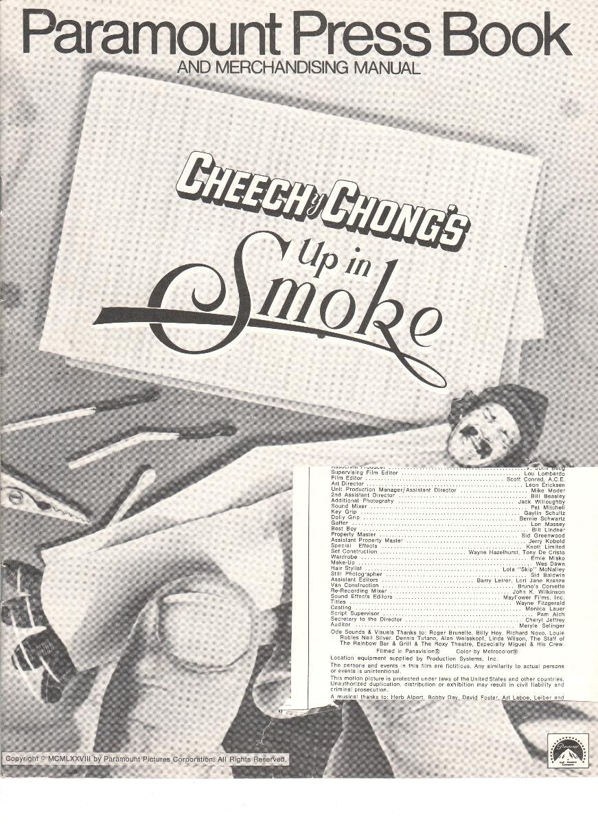 Up In Smoke Movie Press Book-1978-Cheech Marin-Tommy Chong-Strother Martin