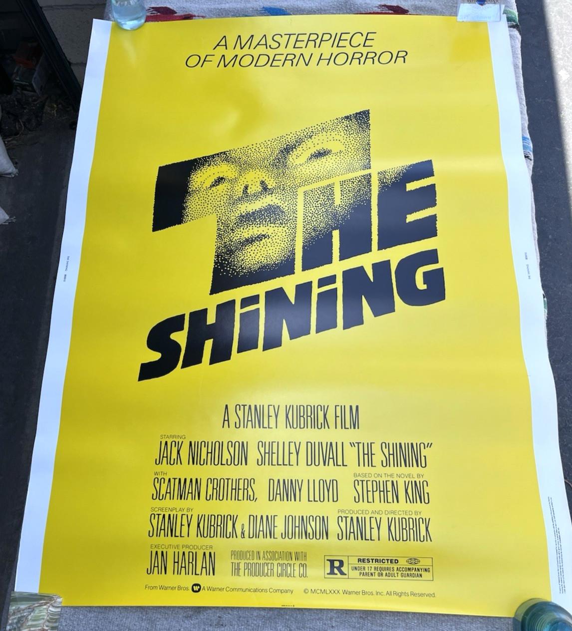 1980 The Shining Original Movie Poster White Border 30x40" Rare Edition Kubrick