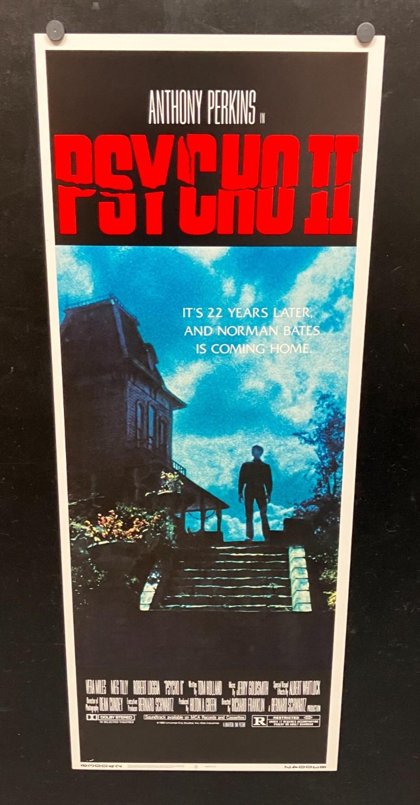 original 1983 PSYCHO 2 Movie Poster 14 x 36 ULTRA RARE SIZE! ANTHONY PERKINS