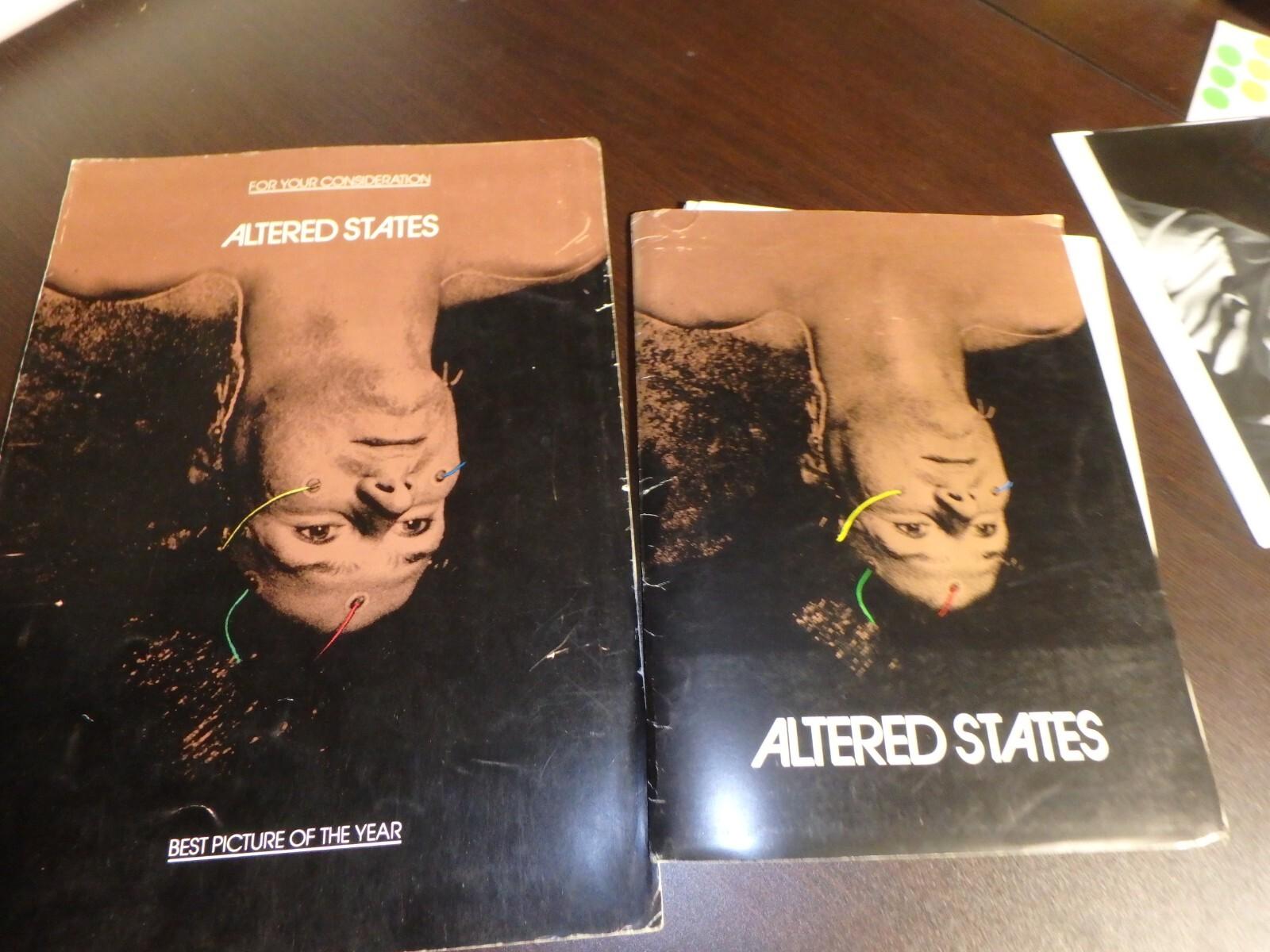 "ALTERED STATES" 1979 MOVIE PRESS KIT PLUS BROCHURE AND  11 PHOTOS .