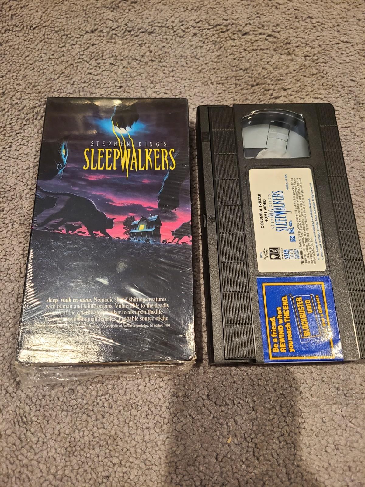 Sleepwalkers 1992 VHS Stephen King Blockbuster Rental W Shrink Horror