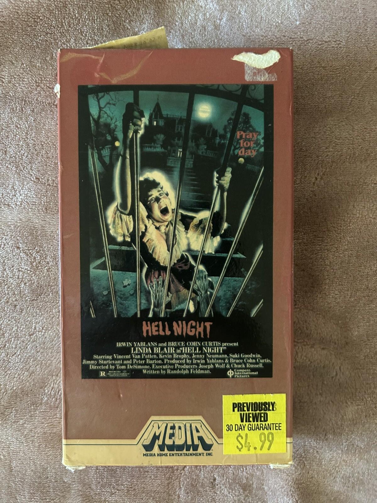 Hell Night VHS 1981 Horror Slasher Original Rare MCA 1982 Media Linda Blair Film