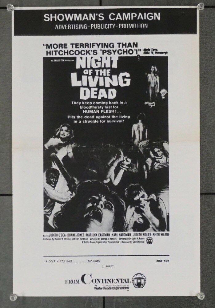 NIGHT OF THE LIVING DEAD (1968) 7146 Pressbook  George Romero