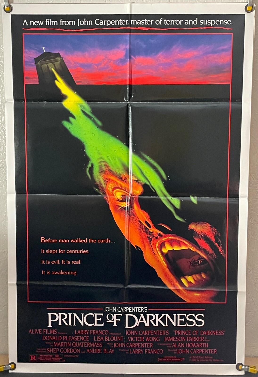 PRINCE OF DARKNESS FF ORIGINAL ONE SHEET MOVIE POSTER JOHN CARPENTER (1987)