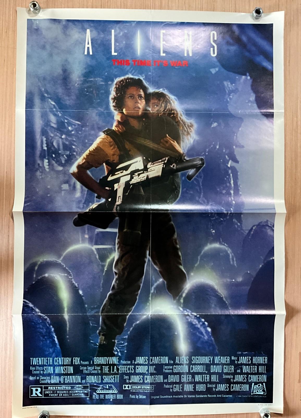Aliens Original  1986 One Sheet Movie Poster Ripley Version - Hard To Find!