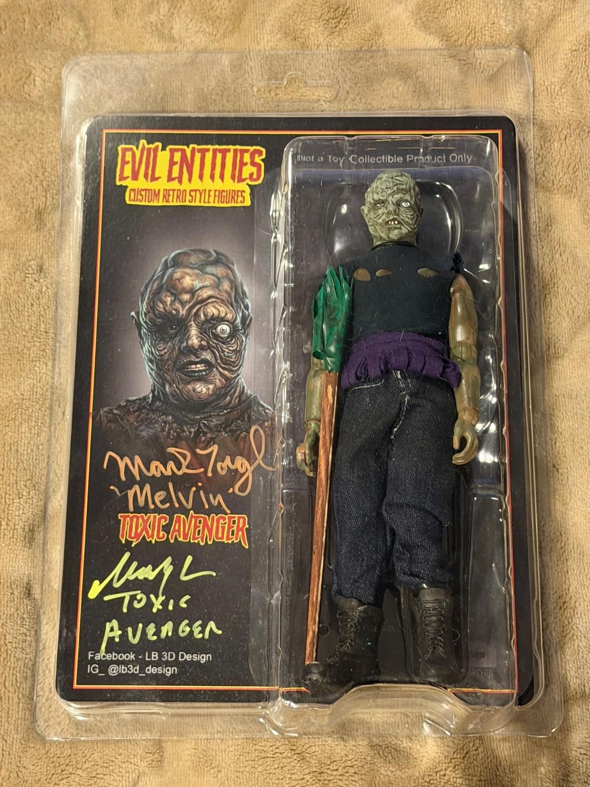 Evil Entities Toxic Avenger Dual Signed Mark Torgl Mitch Cohen Retro LE Rare