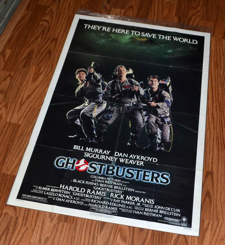 RARE Original 1984 GHOSTBUSTERS Poster, One Sheet, One Sided, Folded, FREE SHIP