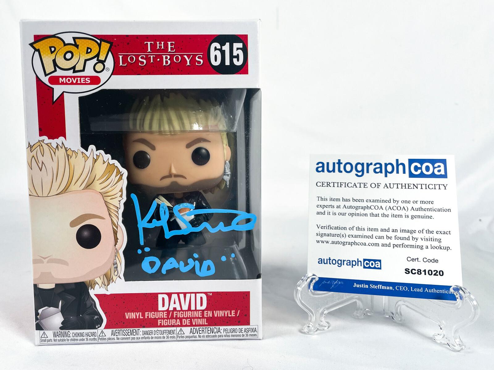 Kiefer Sutherland Signed LOST BOYS DAVID 615 Funko Pop Figure ACOA COA Vaulted B