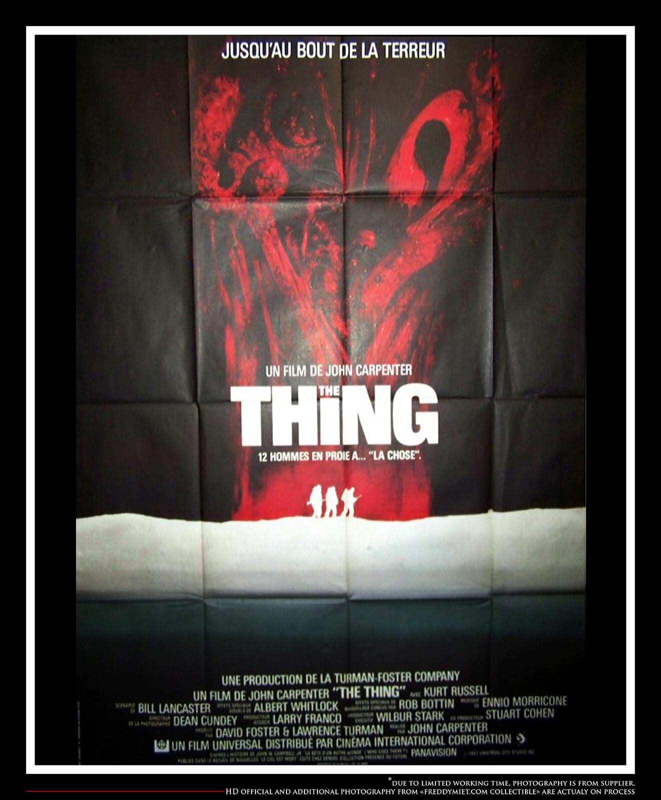 THE THING John Carpenter French Vintage Movie Poster Original 1982