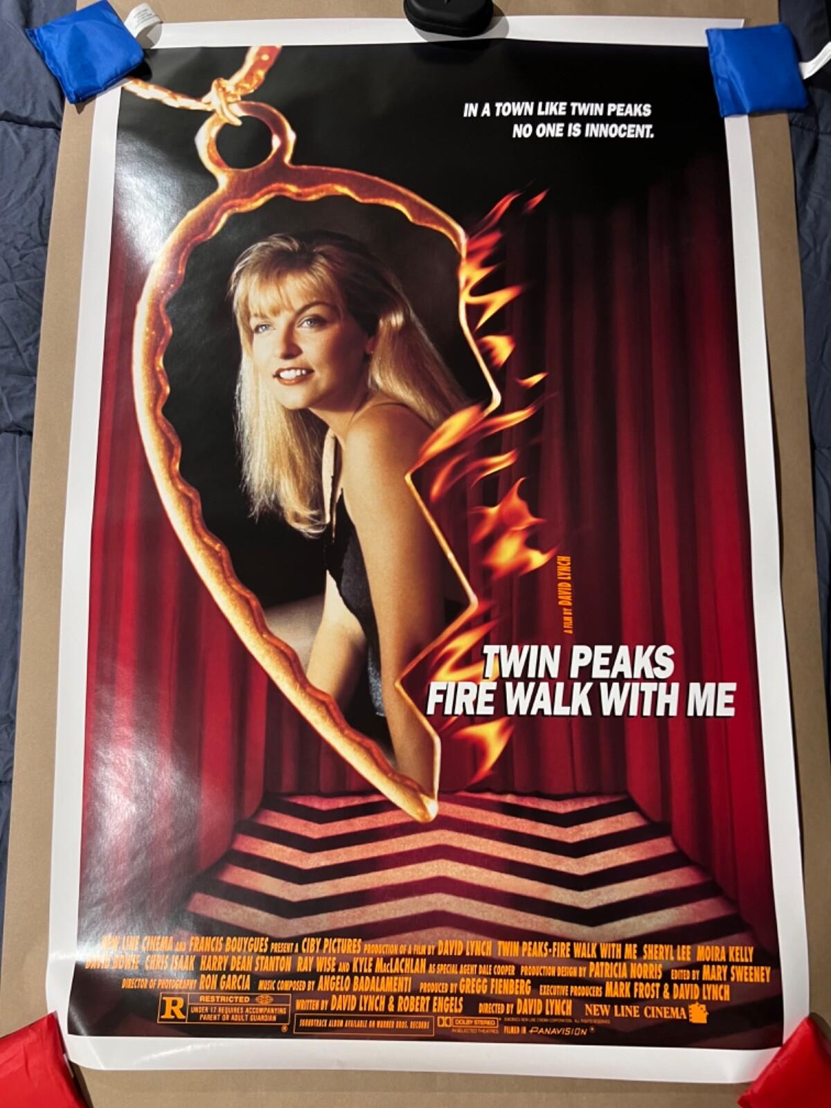 Original TWIN PEAKS FIRE WALK WITH ME One Sheet Poster - David Lynch - Mint