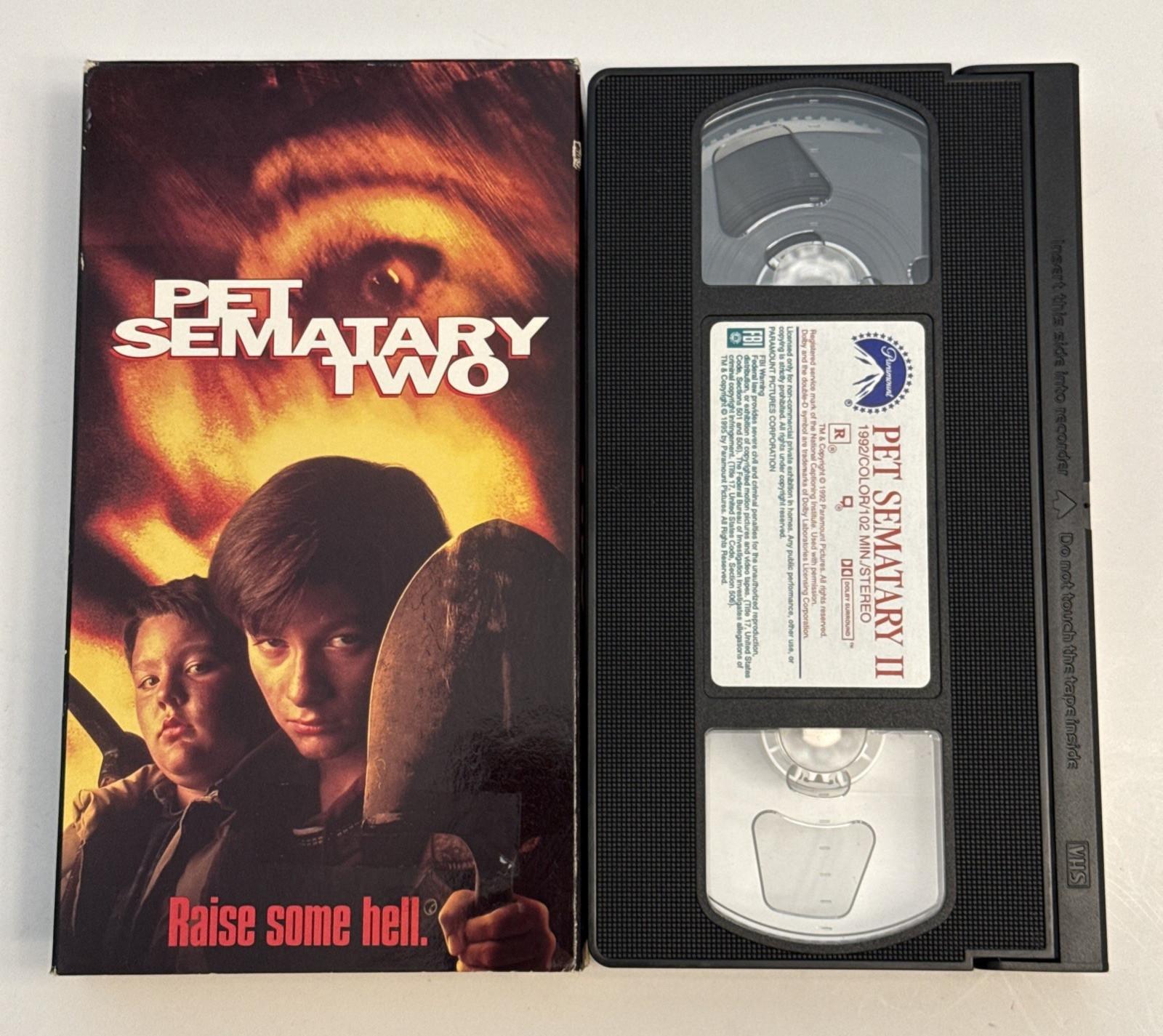 Pet Sematary II TWO (VHS, 1993) Horror Movie Paramount Pictures Stephen King
