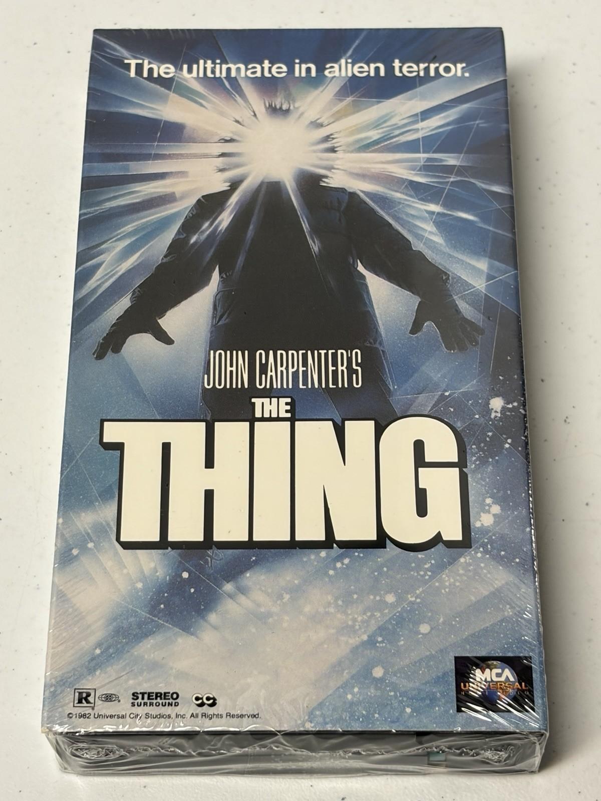 Vintage 1982 John Carpenter The Thing VHS SEALED MCA Universal Horror