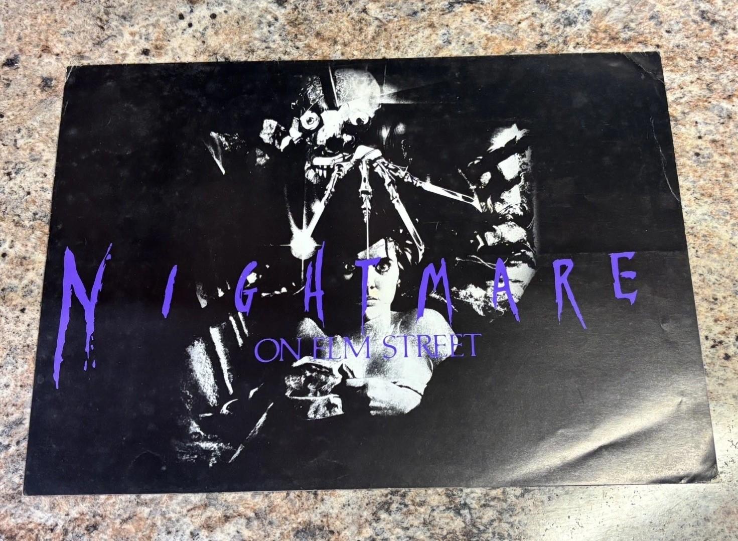 RARE A Nightmare on Elm street Japanese Press Kit / Promo Foldout poster 1980s