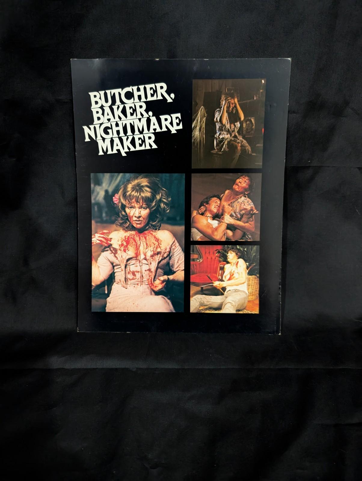 Vintage 1981 Butcher, Baker, Nightmare maker Promo Flyer Press Material