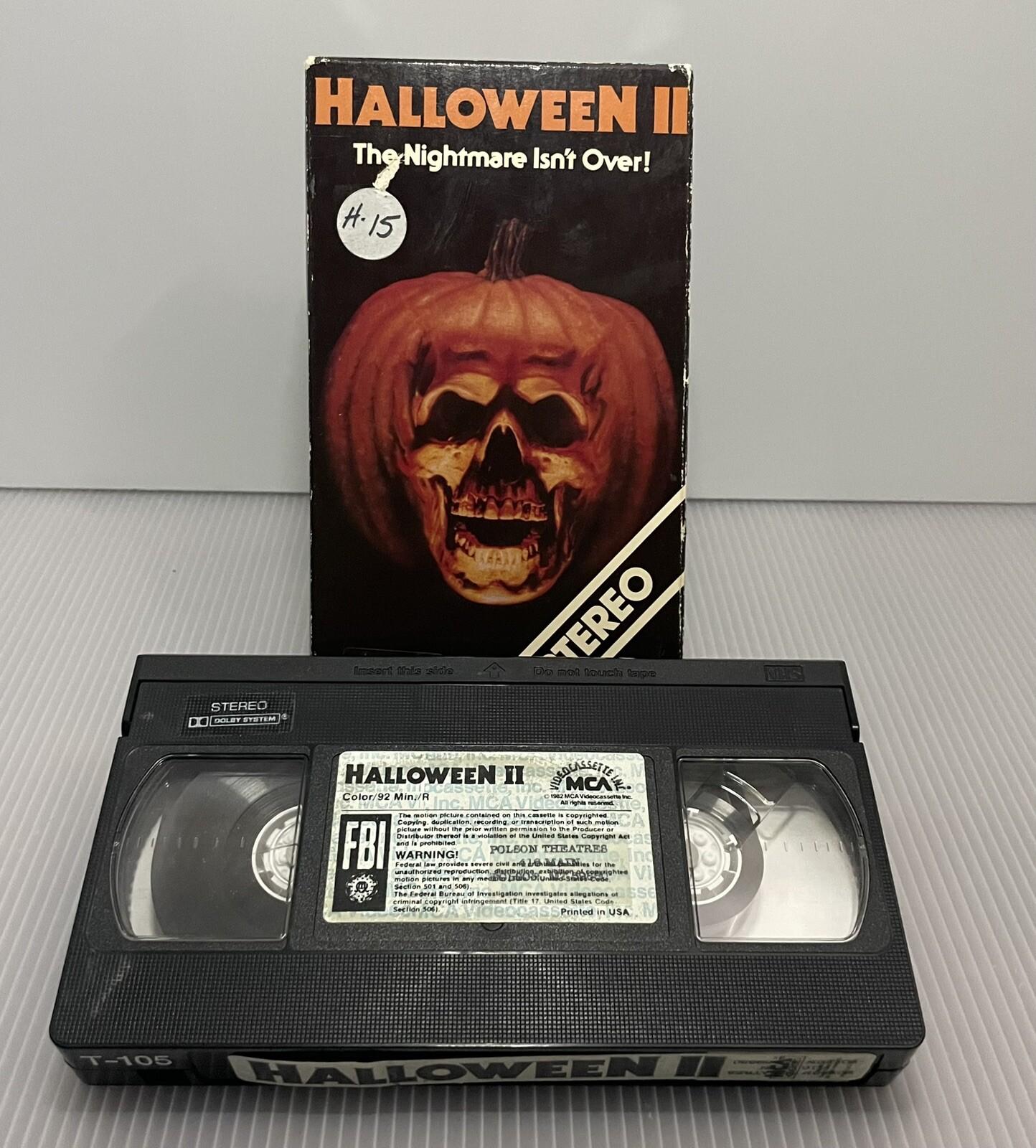 Halloween 2 VHS MCA Rainbow PRE First Print Super Rare Theatrical Copy *Read*