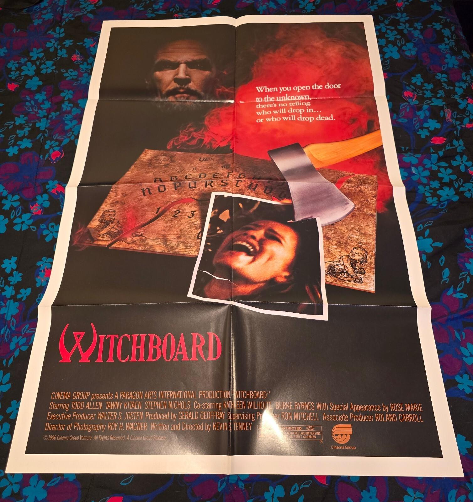 WITCHBOARD - ORIGINAL FOLDED POSTER - 1986 - TAWNY KITAEN
