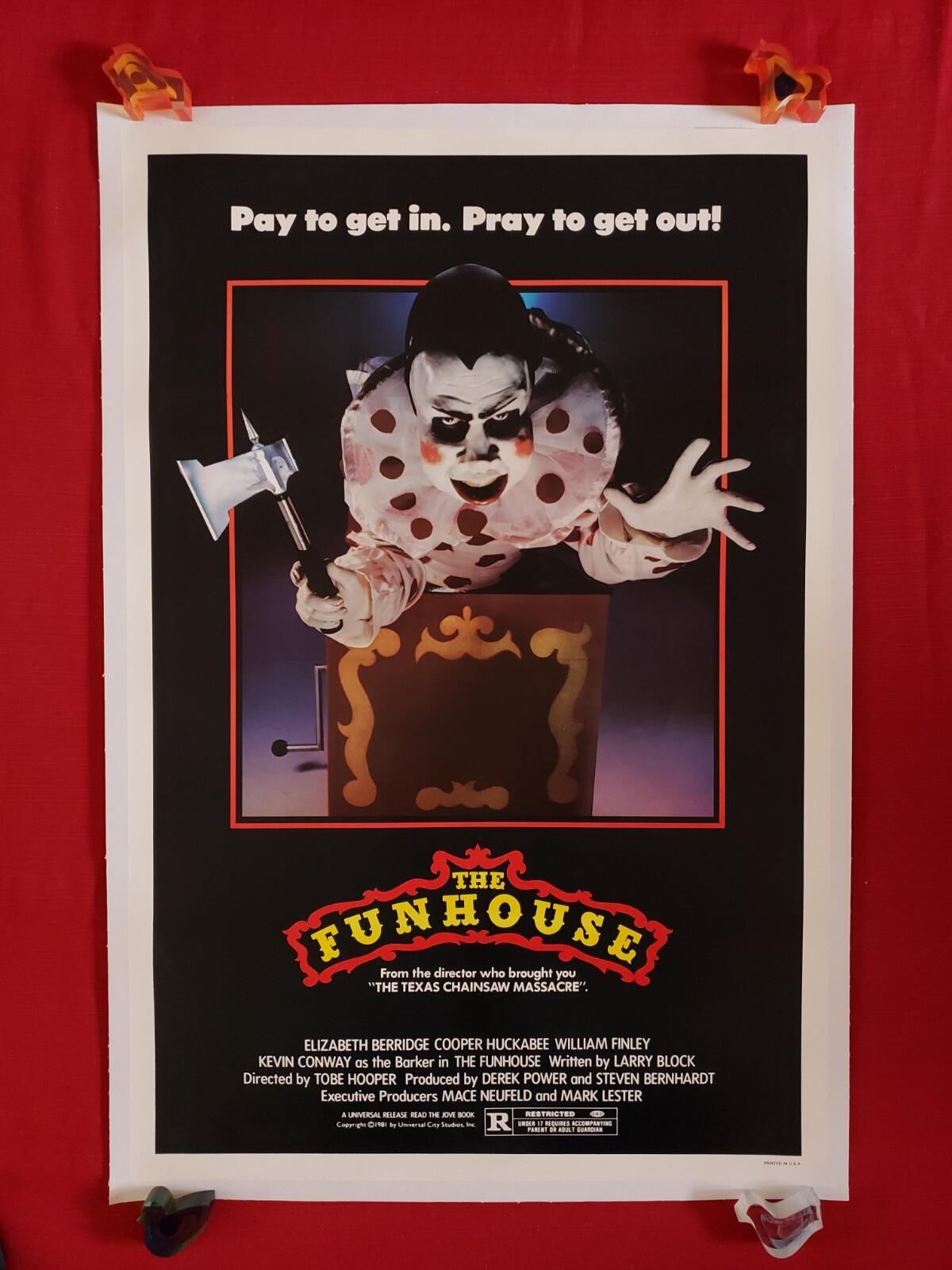 THE FUNHOUSE * 1981 ORIGINAL MOVIE POSTER 1SH RARE U.S. CLOWN VERSION HALLOWEEN