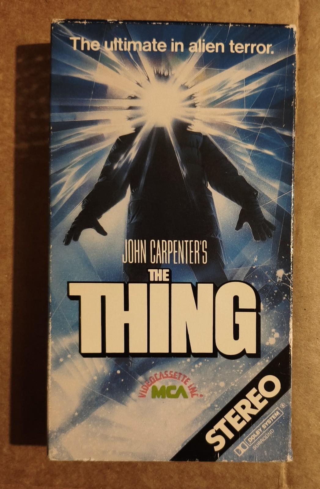 John Carpenter The Thing VHS MCA RAINBOW 1982 R Horror Sci-Fi ORIGINAL RELEASE