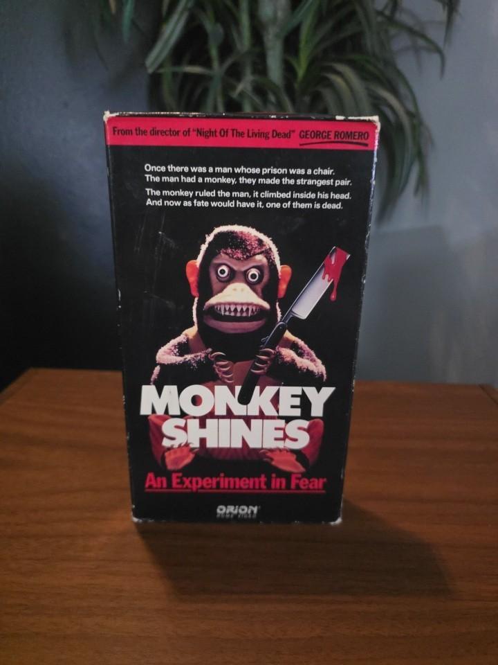 Monkey Shines VHS 1988 George Romero Horror Movie Orion Home Video Vintage