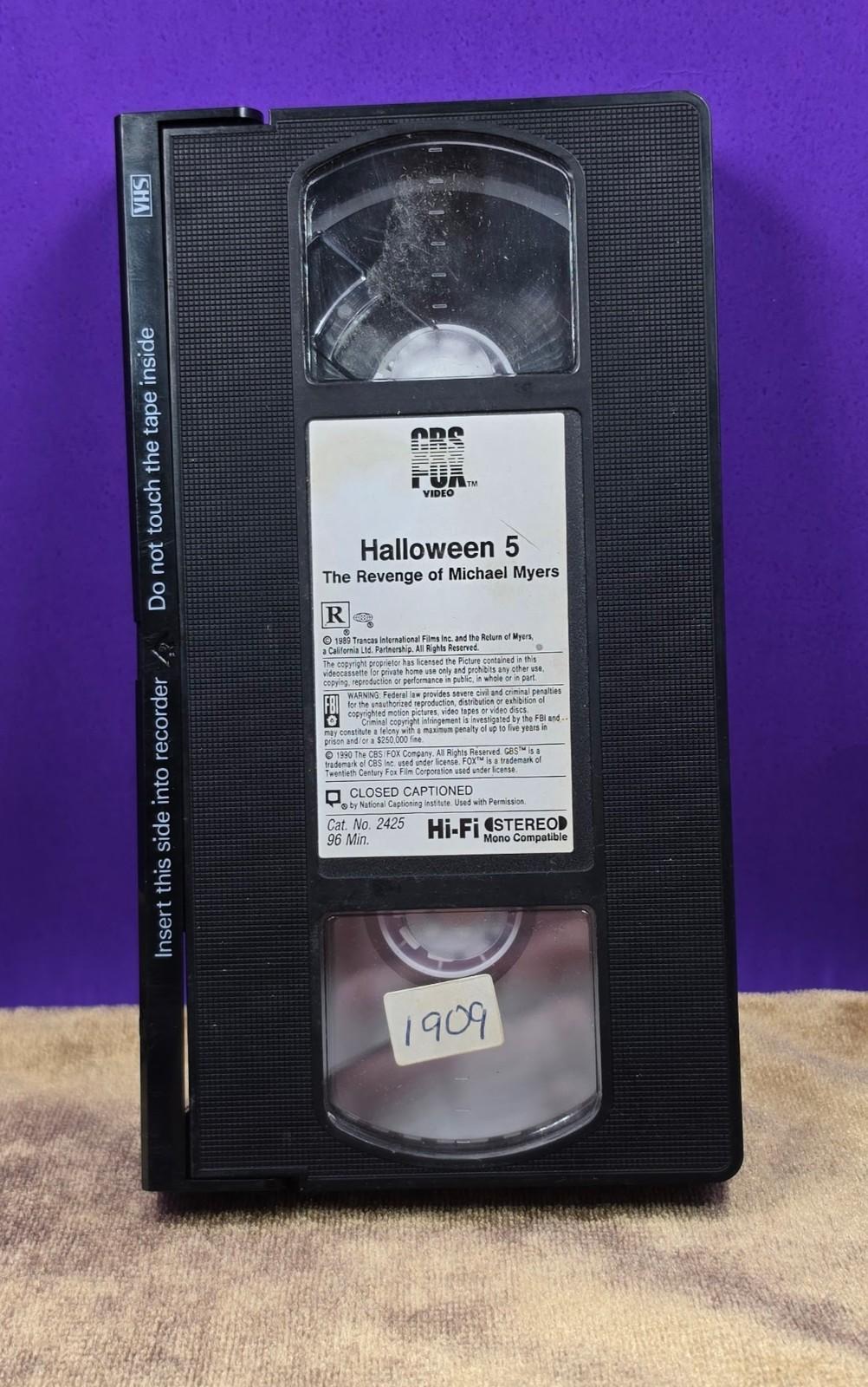 Halloween 5 The Revenge of Michael Myers 1989 VHS Tape Only 
