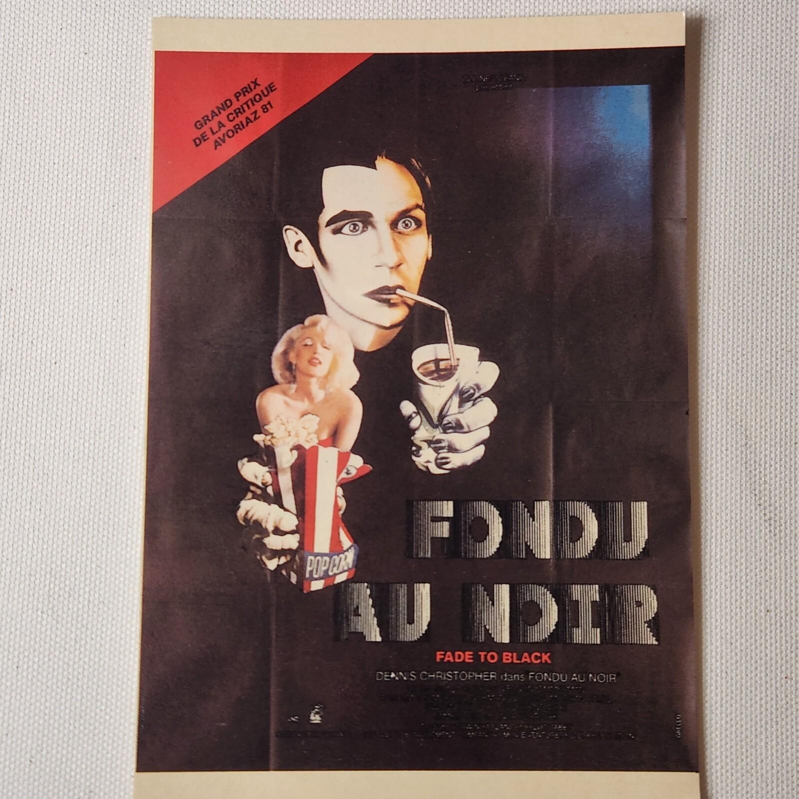 FADE TO BLACK Original Movie Poster Postcard French Cinema 1980 Vernon Zimmerman