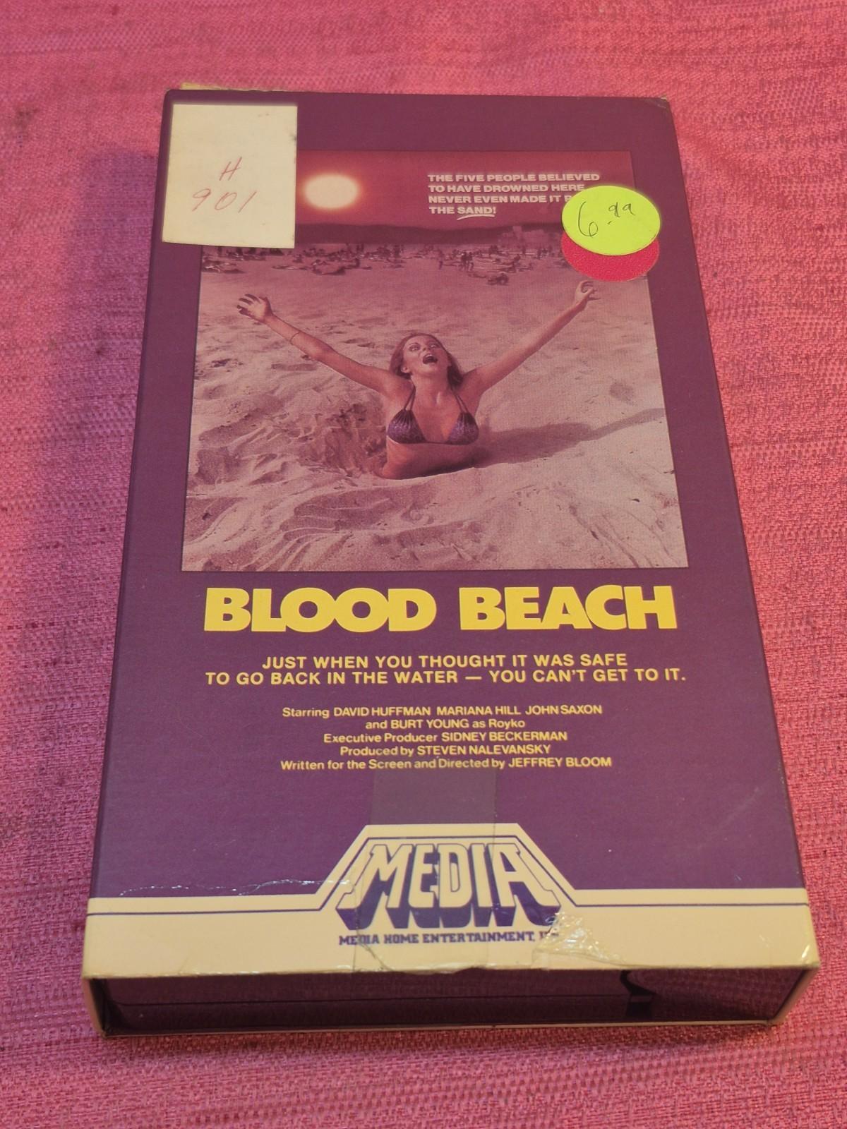Vintage Blood Beach VHS 1981 Media Home Entertainment Rare Cult Horror Big Box