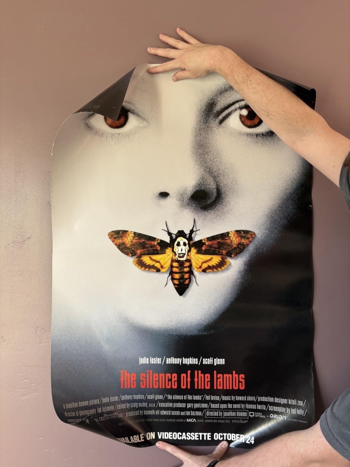 Very Rare XL Vintage The Silence of the Lambs Original Movie Poster 27x40 1991