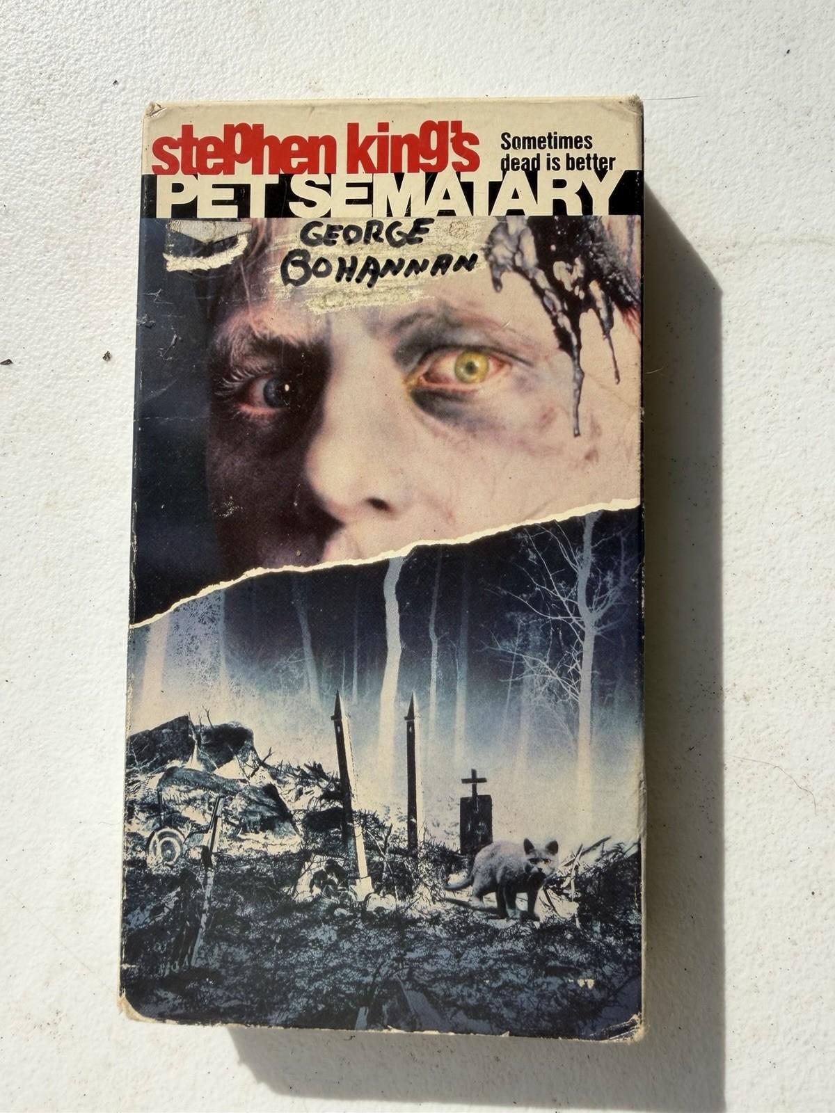 Pet Semetary 1989 VHS Rare Hard To Find Original Release Version 