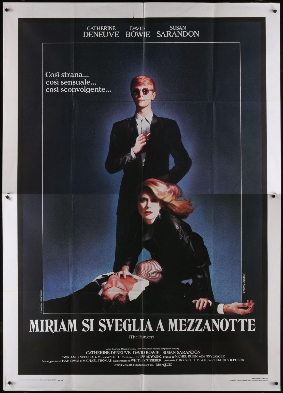 The Hunger (1983) Original Italian 2P Movie Poster Folded 55x78