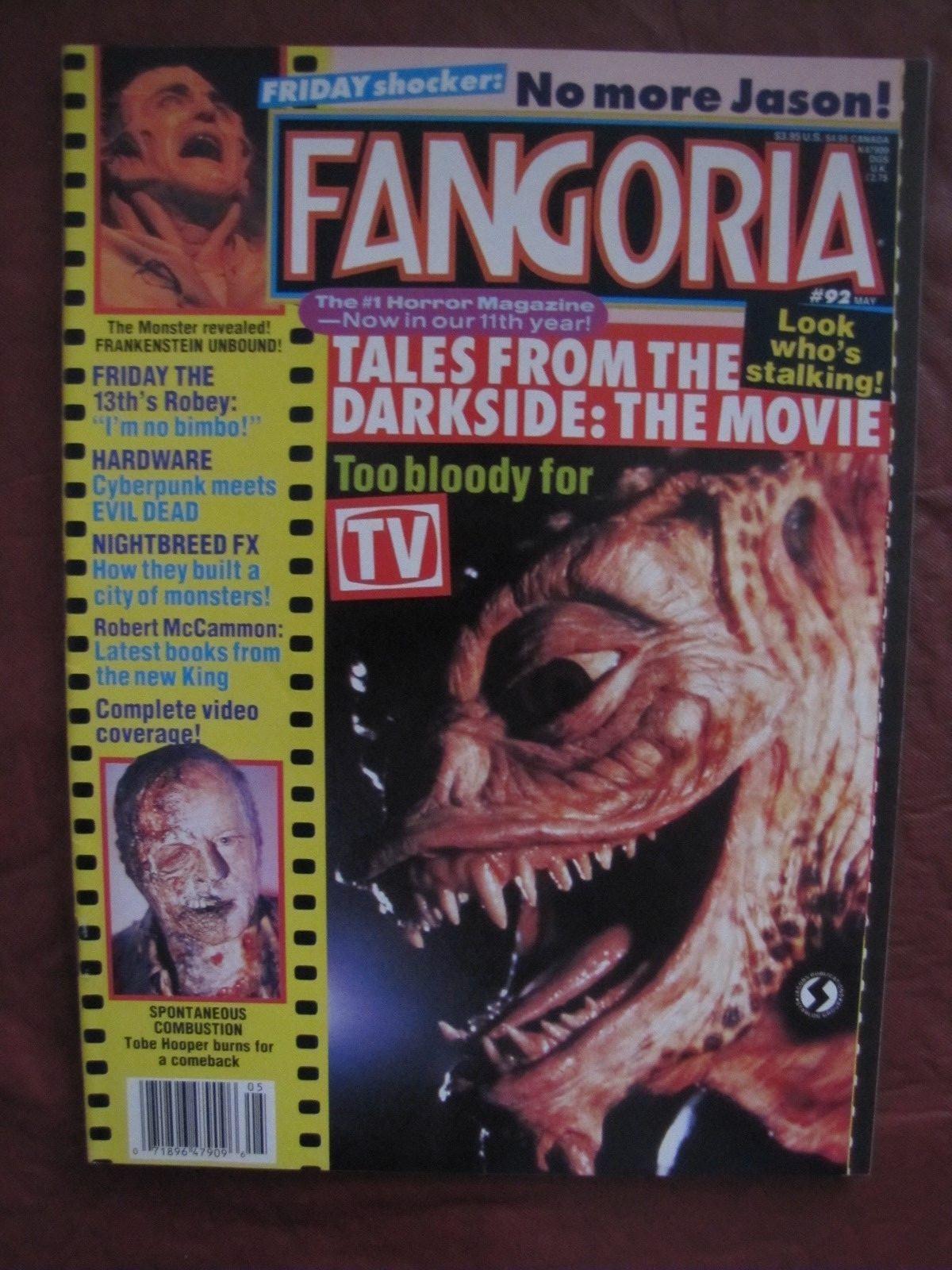 Fangoria # 92 Tales From The Darkside: The Movie, & Frankenstein Unbound