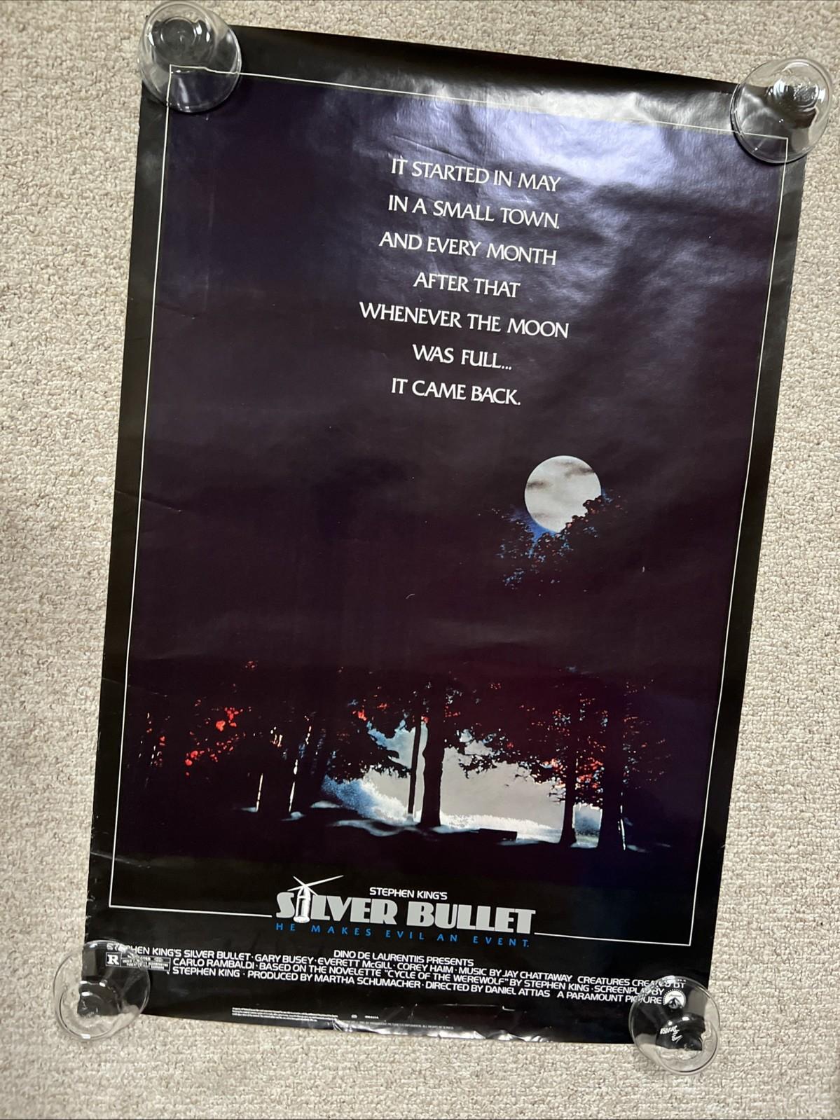 SILVER BULLET - 1985 Stephen King Original Rolled Movie Poster 27x40 Werewolf