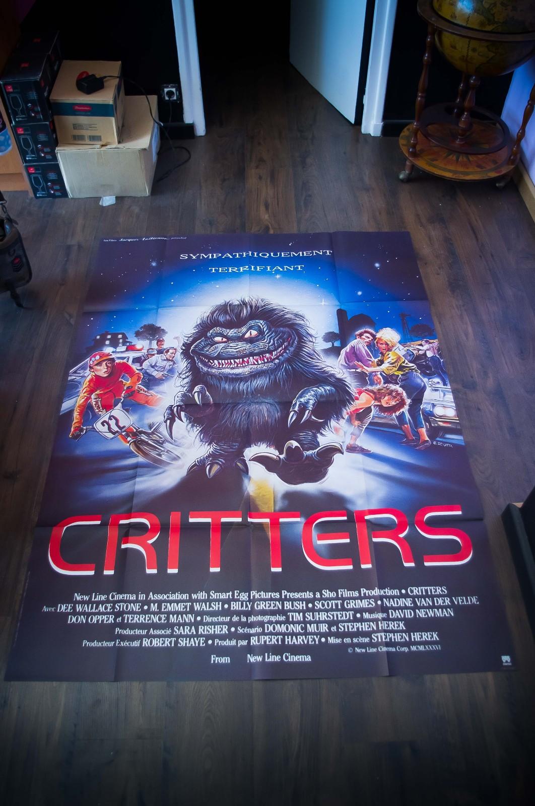 CRITTERS Stephen Herek French Grande Vintage Movie Poster Original 1986