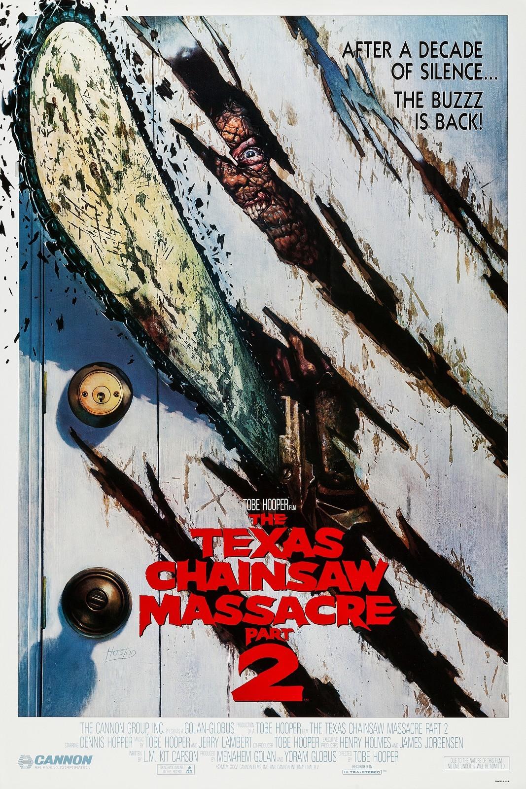 THE TEXAS CHAINSAW MASSACRE PART 2 (1986) ORIGINAL ROLLED VERSION B MOVIE POSTER