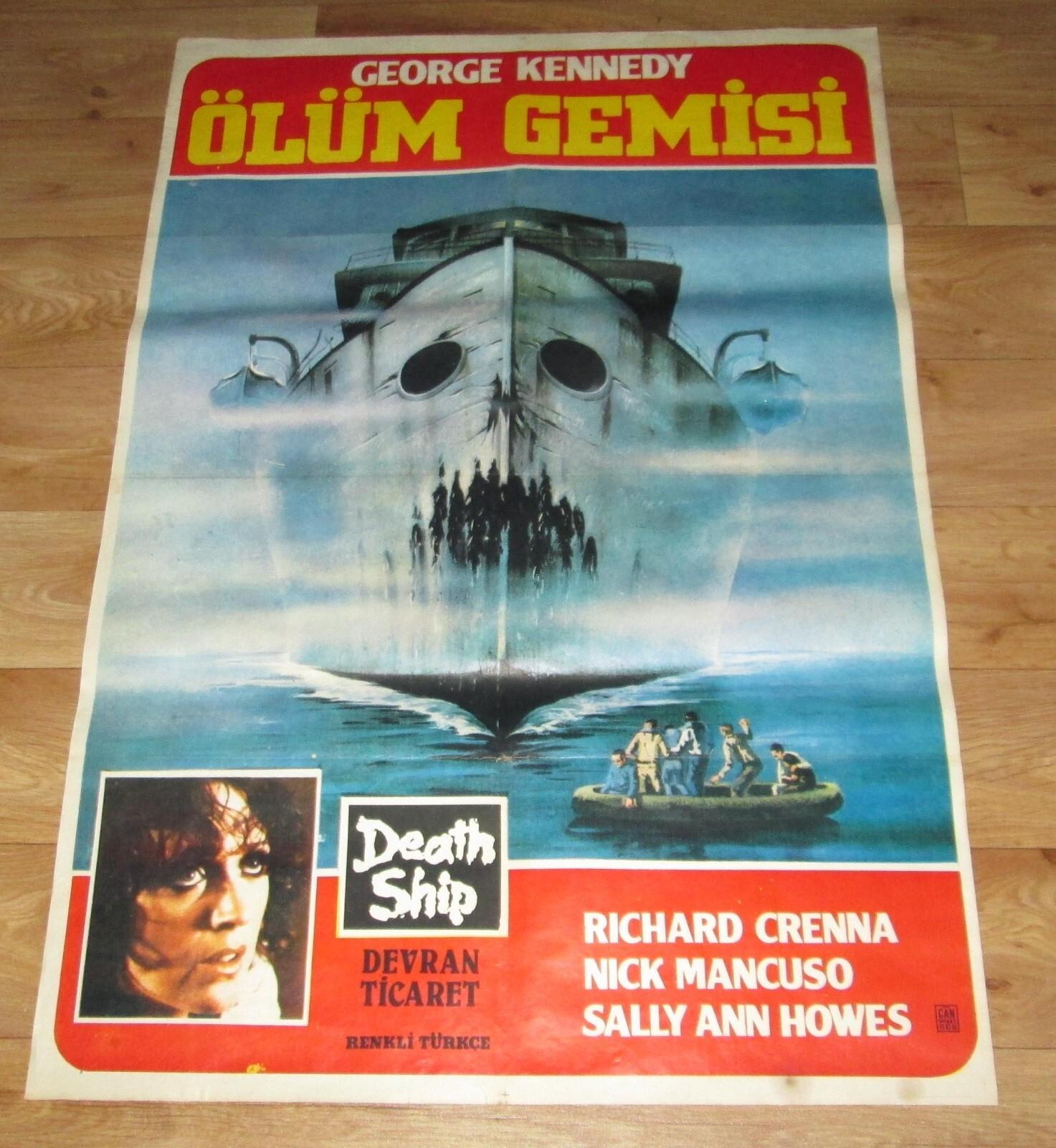 DEATH SHIP 1980 George Kennedy HORROR Original 27x40 Turkish Movie Poster