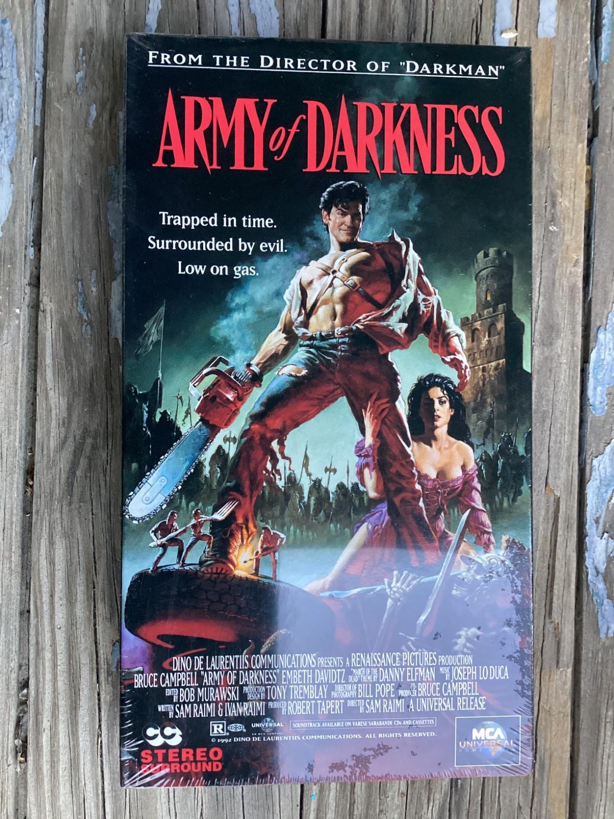 Original 1992 MCA Universal Army of Darkness Sealed VHS Water Marks Nice