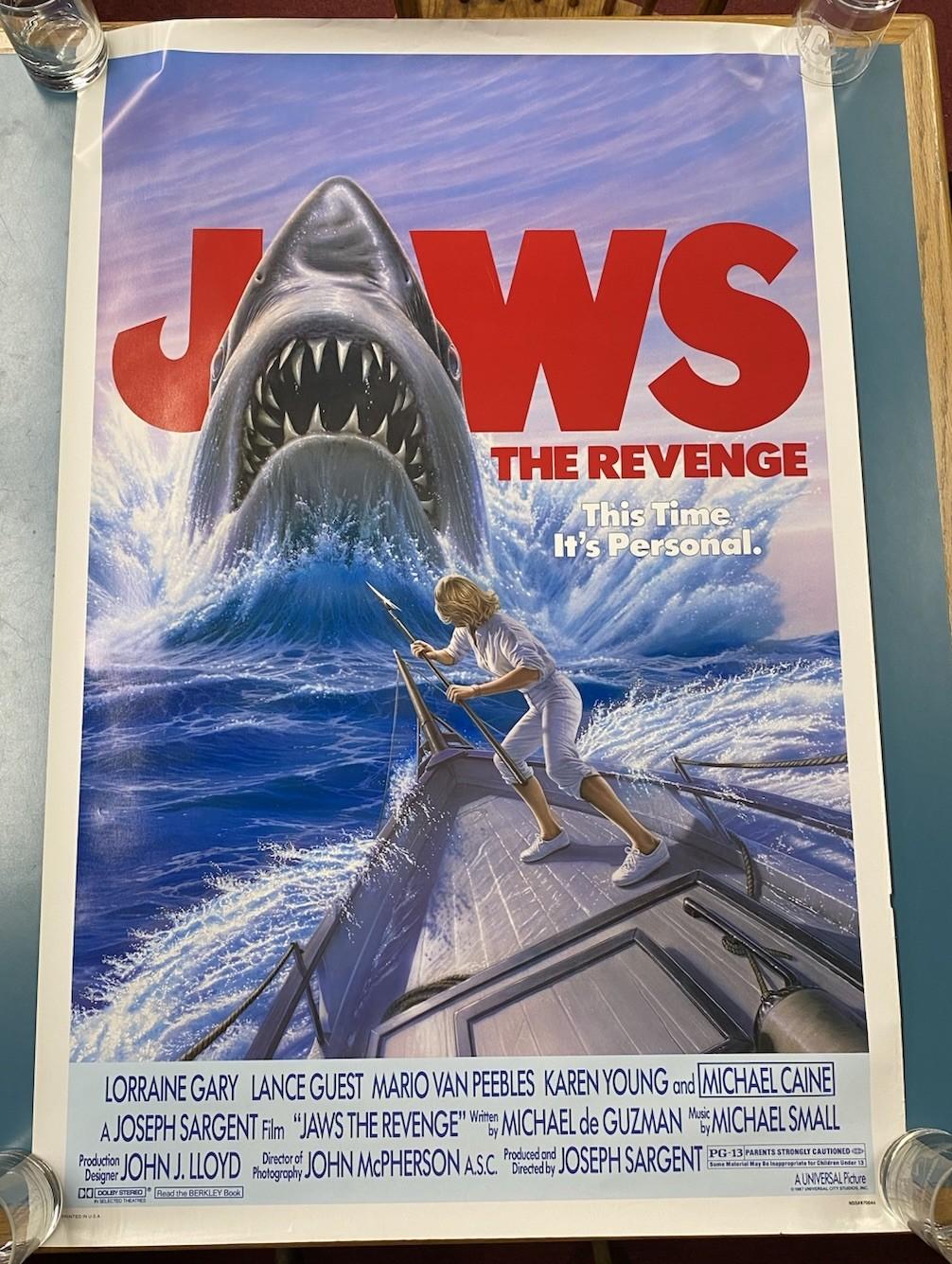 RARE 1987 Jaws The Revenge Original Movie Poster 27X41 MICHAEL CAINE