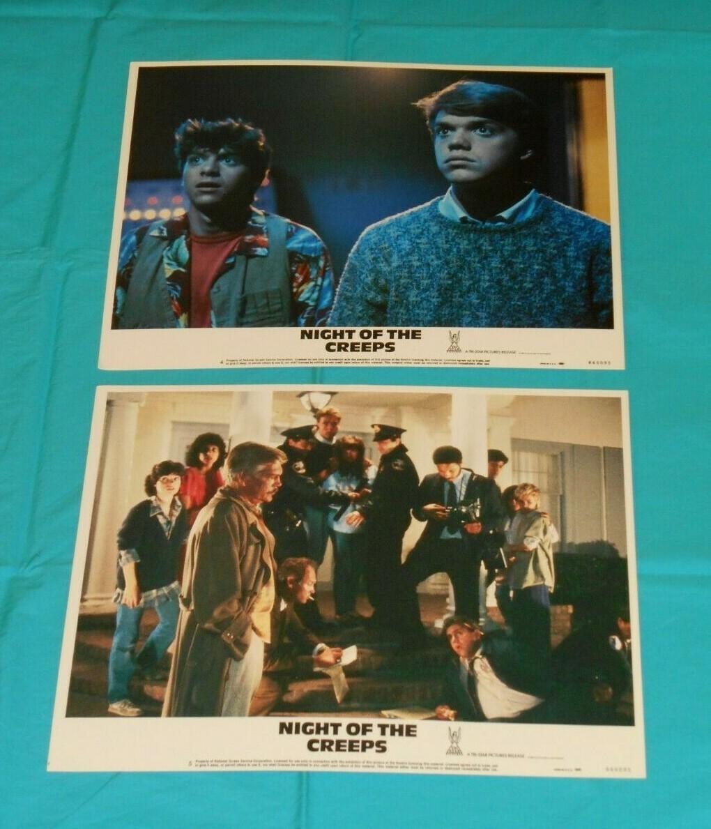 original NIGHT OF THE CREEPS lobby card lot x2 (set B)