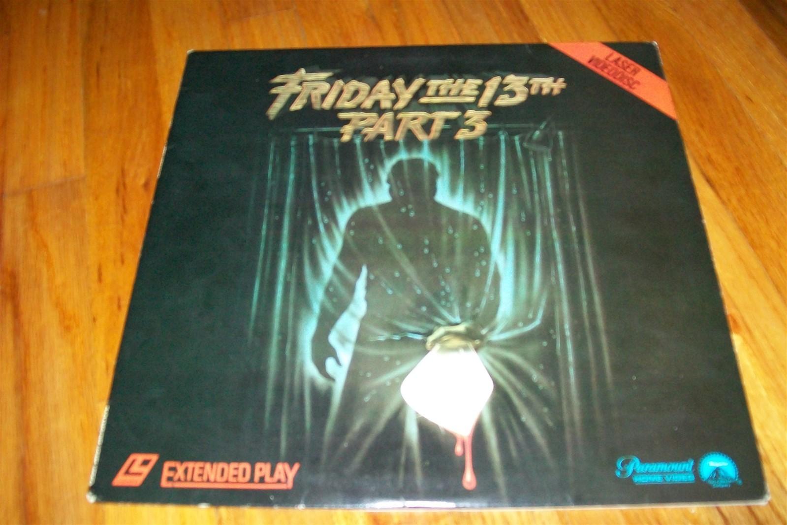 FRIDAY THE 13TH PART 3 Laserdisc LD VERY GOOD CONDITION VERY RARE III THREE