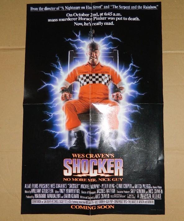 Vintage Wes Craven's Shocker 11" x 17" Promotional Movie Poster 1989