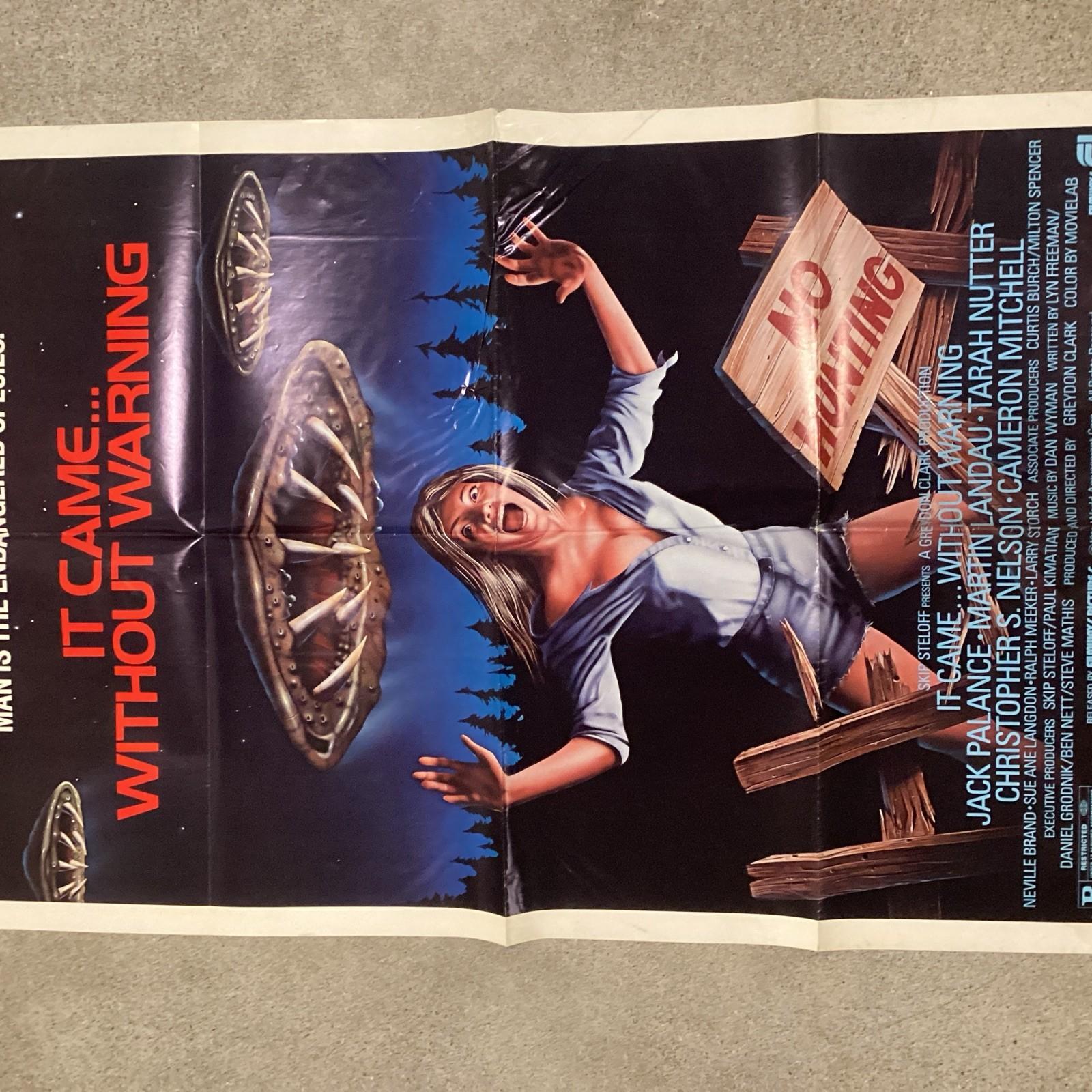 IT CAME WITHOUT WARNING ORIGINAL 1980 1 Sheet POSTER