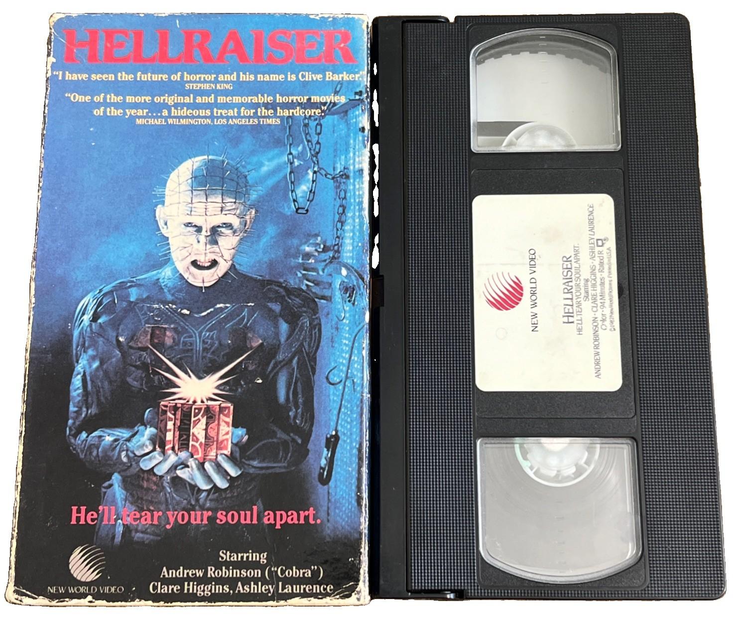 HELLRAISER VHS 1987 Horror Movie First Release Clive Barker Vintage Tape